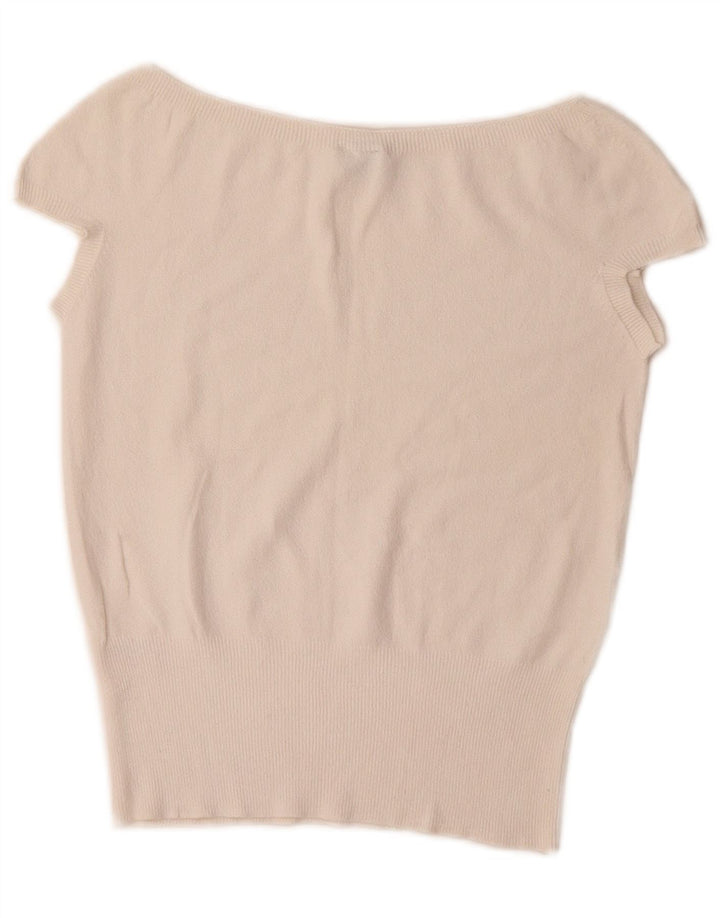 Oasis Γυναικεία Crop Μπλούζα Τοπ UK 10 Small White Viscose
