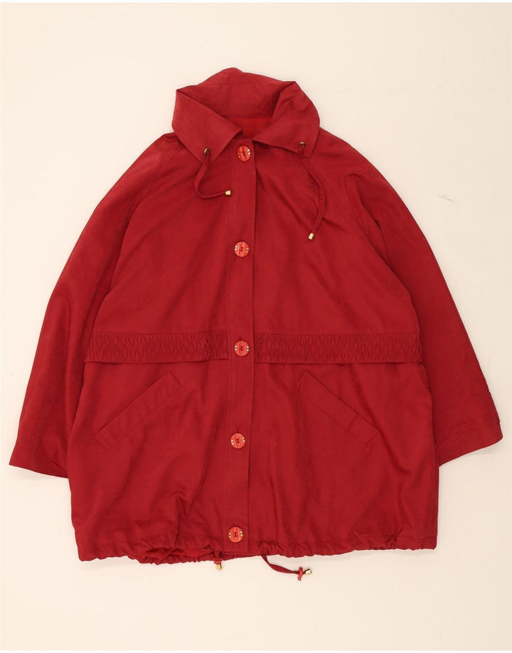 VINTAGE Womens Utility Jacket UK 22 3XL Red Polyester Vintage Vintage and Second-Hand Vintage from Messina Hembry 
