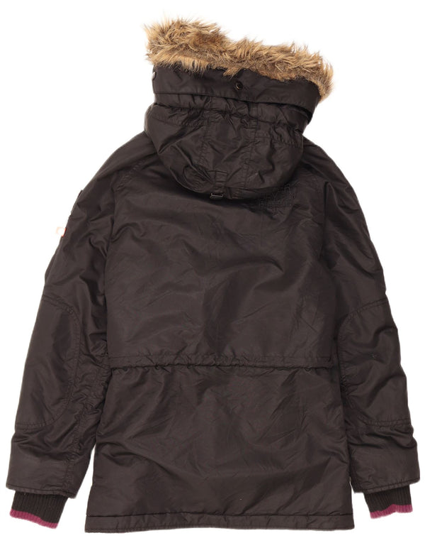 Ανδρικό μπουφάν με κουκούλα Superdry UK 38 Medium Black Nylon