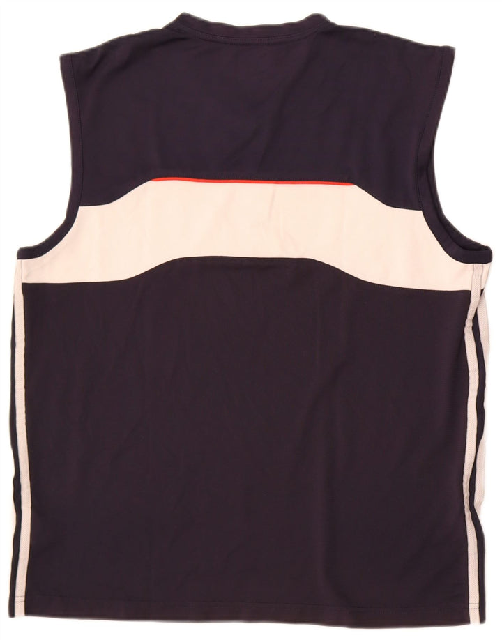Adidas Ανδρικό γιλέκο Climacool Top Medium Navy Blue Colourblock Πολυεστέρας