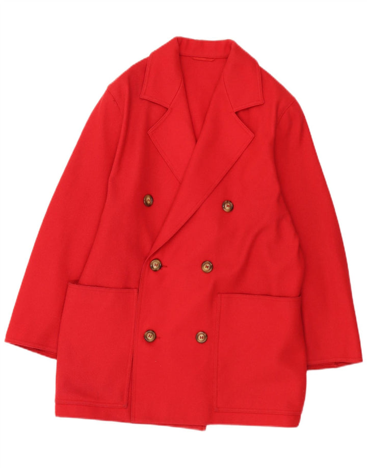 Marella Γυναικείο Παλτό με διπλό στήθος UK 8 Small Red Wool