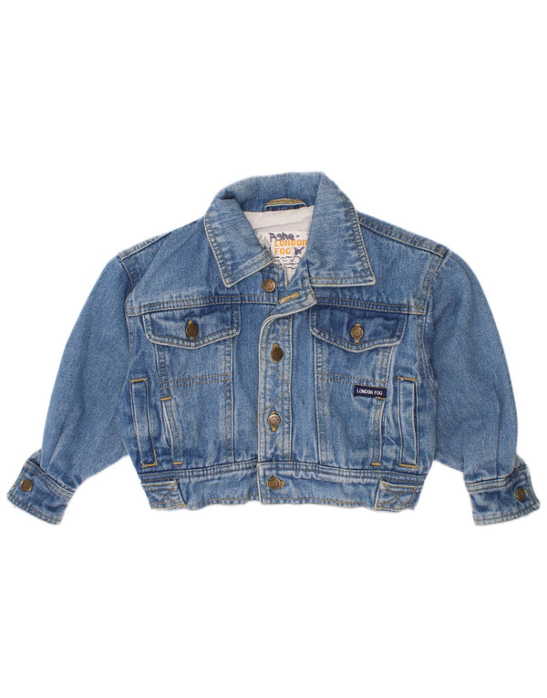 London Fog Girls Denim Jacket 2-3 Years Small Blue Cotton