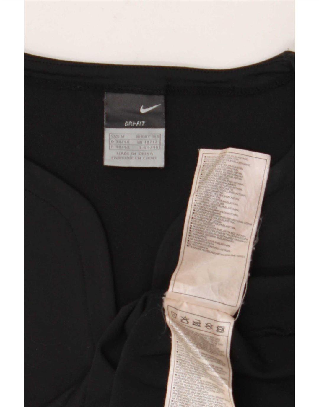 Γυναικείο φανελάκι Nike Dri Fit Crop Top UK 10/12 Μεσαίο μαύρο ριγέ πολυεστέρα