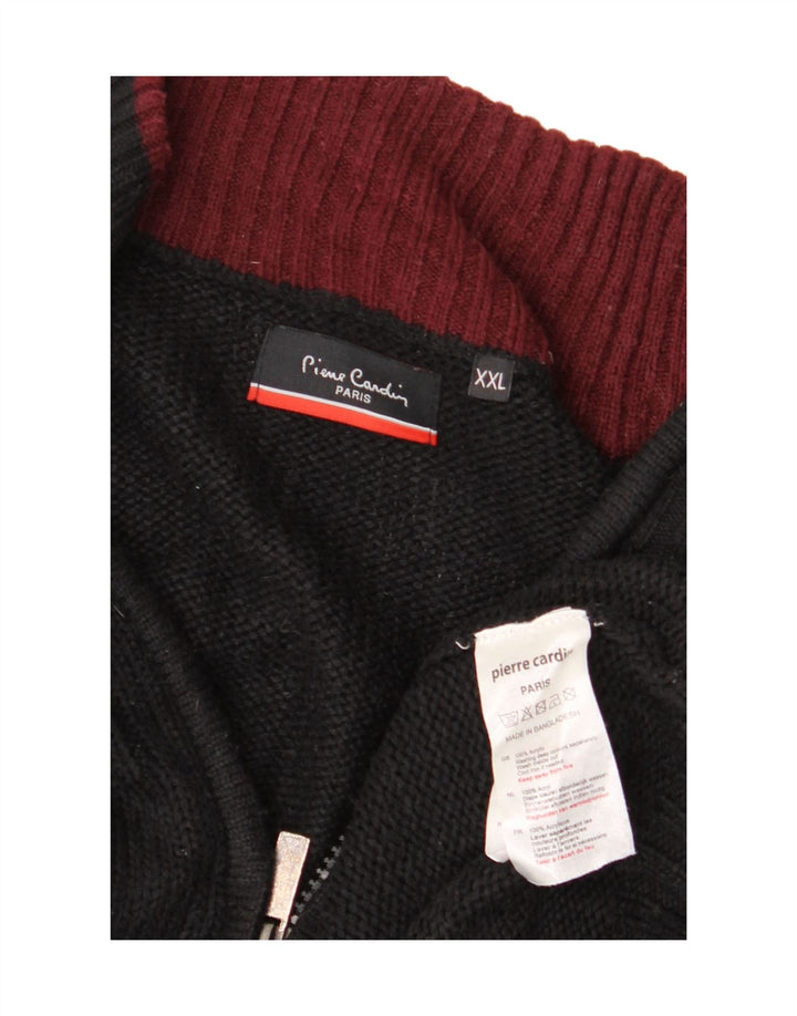 PIERRE CARDIN Γυναικείο πουλόβερ με φερμουάρ UK 20 2XL Μαύρο Ακρυλικό