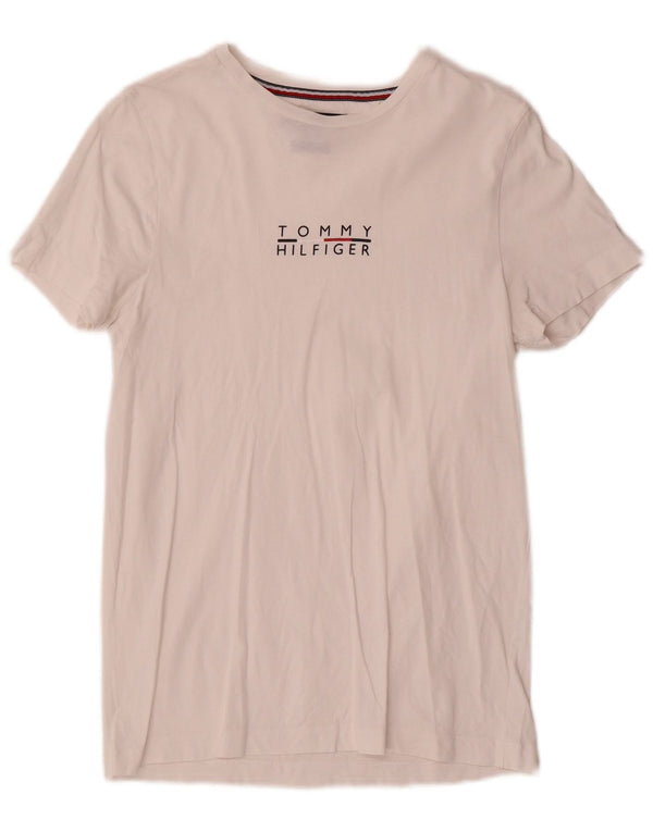 Γυναικείο γραφικό μπλουζάκι Tommy Hilfiger Top UK 6 XS Λευκό βαμβακερό
