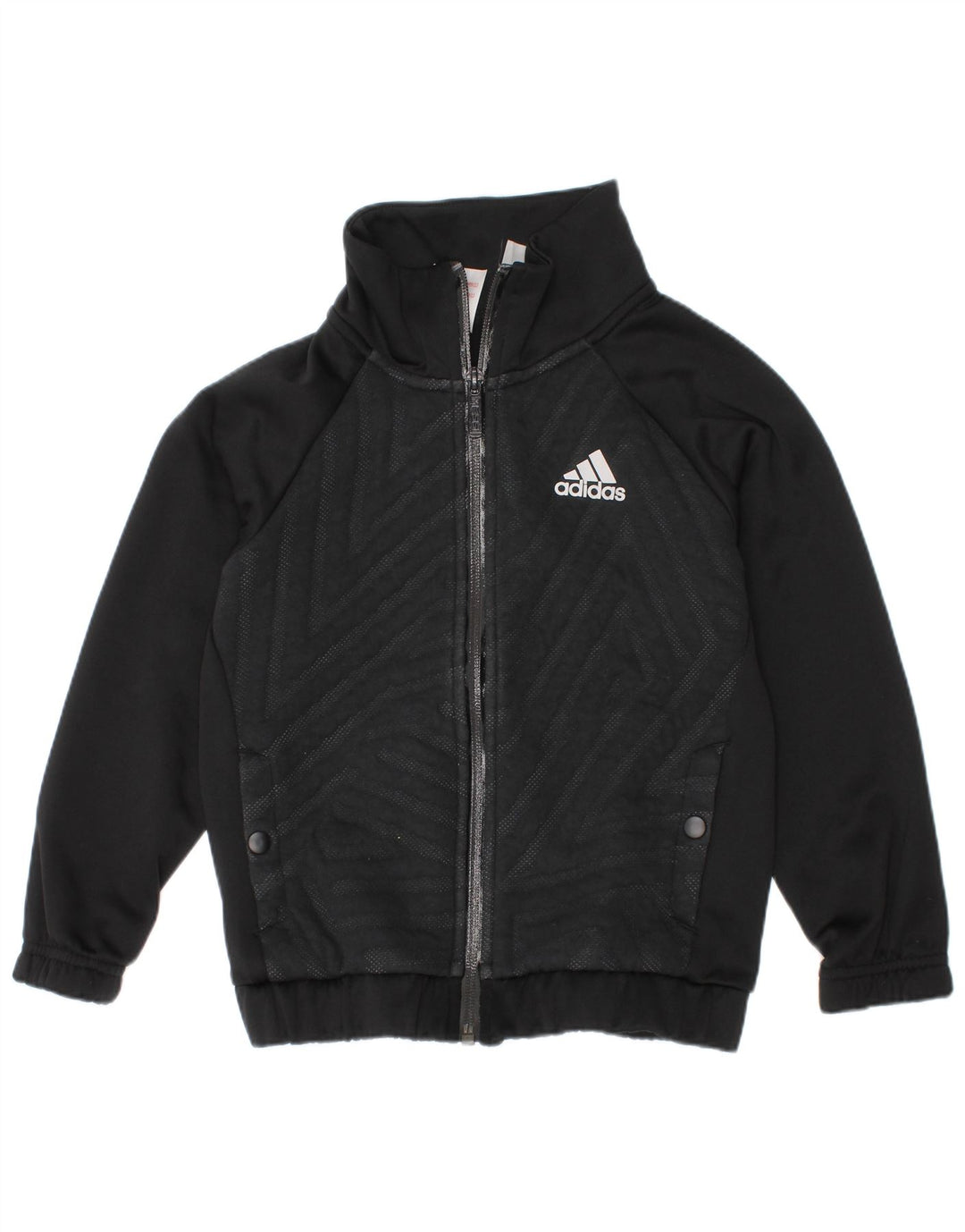 Adidas Boys Graphic αθλητική φόρμα Top Jacket 5-6 ετών Μαύρο γεωμετρικό