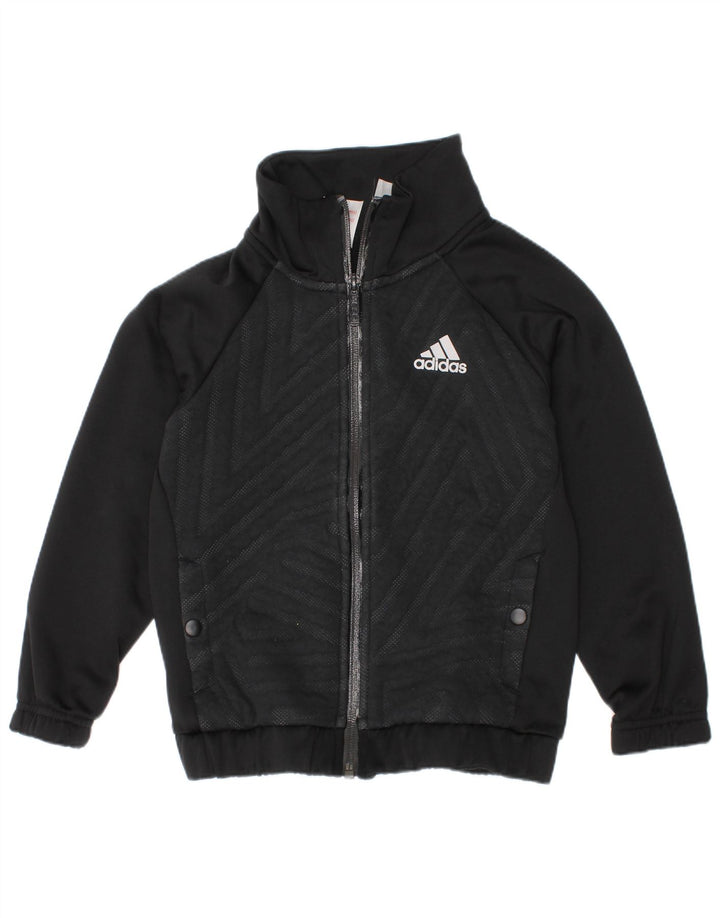 Adidas Boys Graphic αθλητική φόρμα Top Jacket 5-6 ετών Μαύρο γεωμετρικό