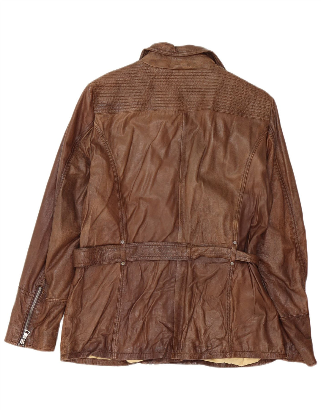 David Moore Γυναικείο Δερμάτινο Μπουφάν Biker UK 16 Large Brown