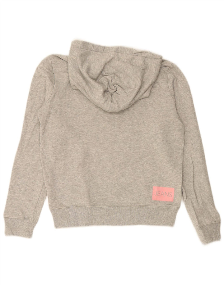 CALVIN KLEIN JEANS Γραφικό μπλουζάκι με κουκούλα για κορίτσια 11-12 ετών γκρι βαμβακερό