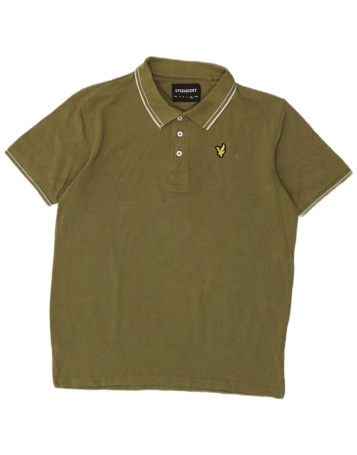 Ανδρικό πουκάμισο πόλο Lyle & Scott XL Χακί βαμβακερό