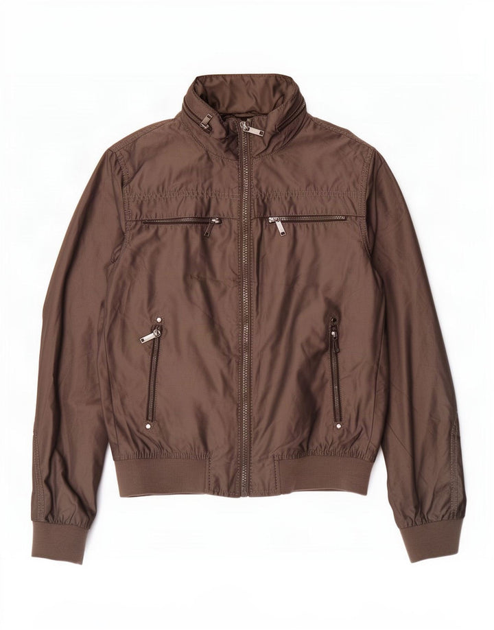 Zara Ανδρικό Bomber Jacket με κουκούλα UK 40 Large Grey