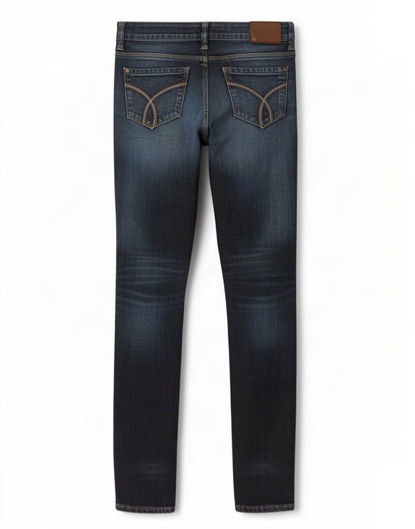 Calvin Klein Γυναικεία Slim Jeans US 4 Small W27 L33 Navy Blue Cotton