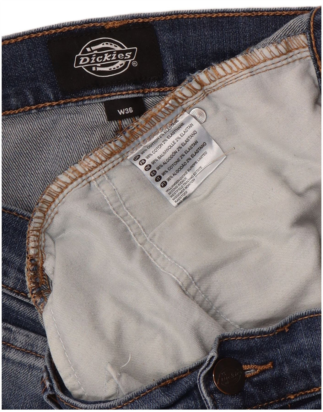 Ανδρικό τζιν σορτς Dickies W36 μεγάλο μπλε βαμβακερό