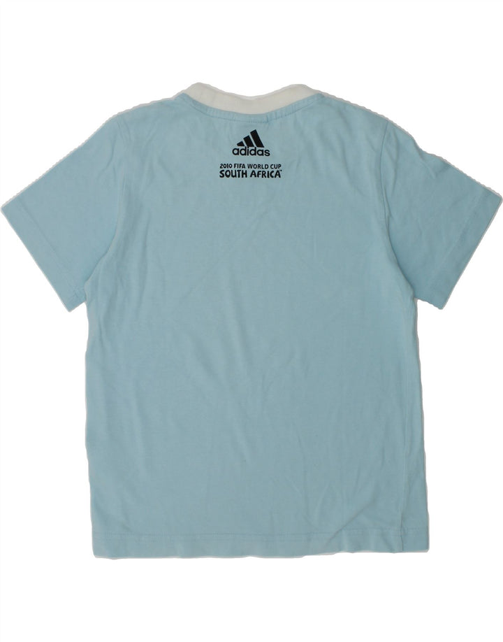ADIDAS Boys Graphic T-Shirt Top 9-10 Years Medium Blue Cotton | Vintage Adidas | Thrift | Second-Hand Adidas | Used Clothing | Messina Hembry 