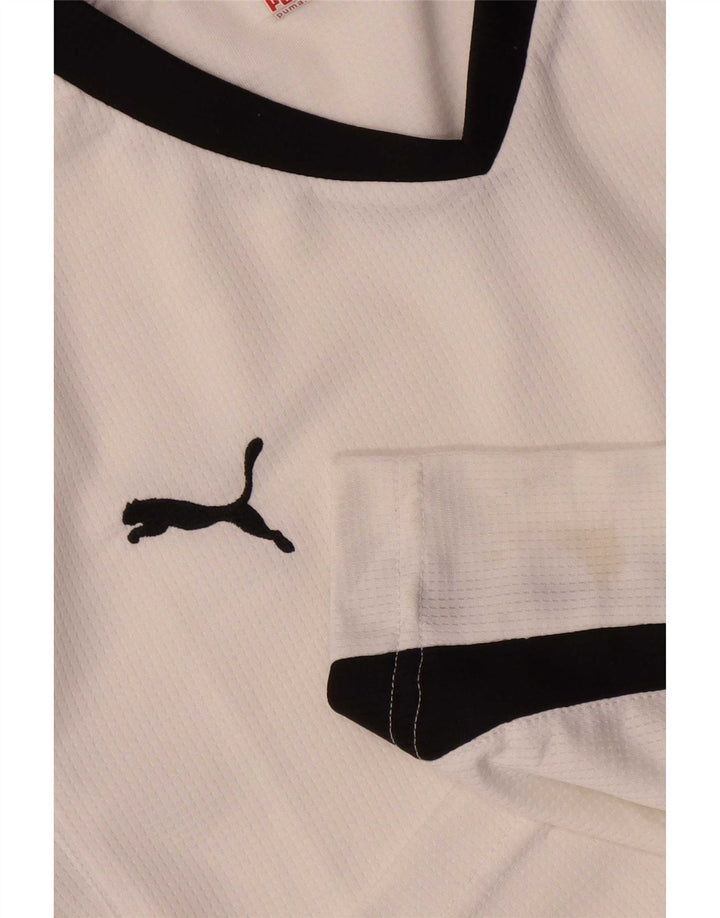 Puma Γυναικείο T-Shirt Top UK 16 Large White Colourblock Polyester