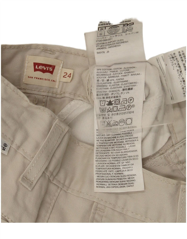 Γυναικείο σορτς Chino Levi's W24 XS Μπεζ βαμβακερό