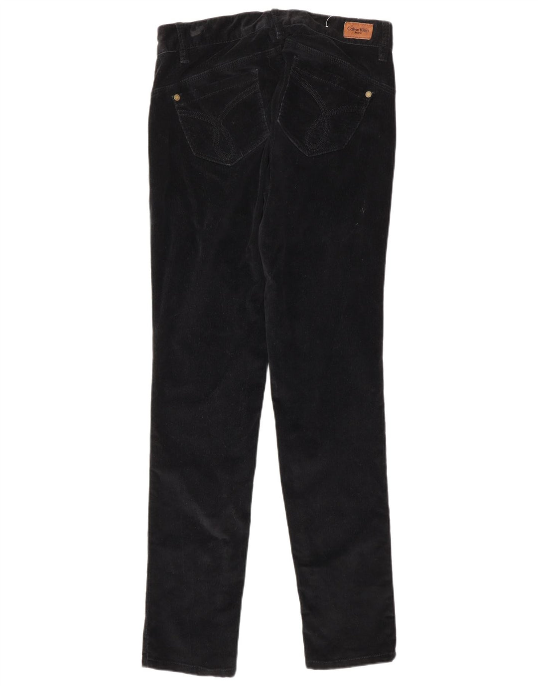 CALVIN KLEIN Γυναικείο στενό κοτλέ παντελόνι W27 L32 μαύρο βαμβακερό