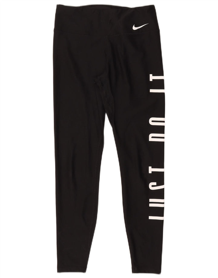 Γυναικεία Nike Dri Fit Graphic κολάν UK 10 Small Black Polyester