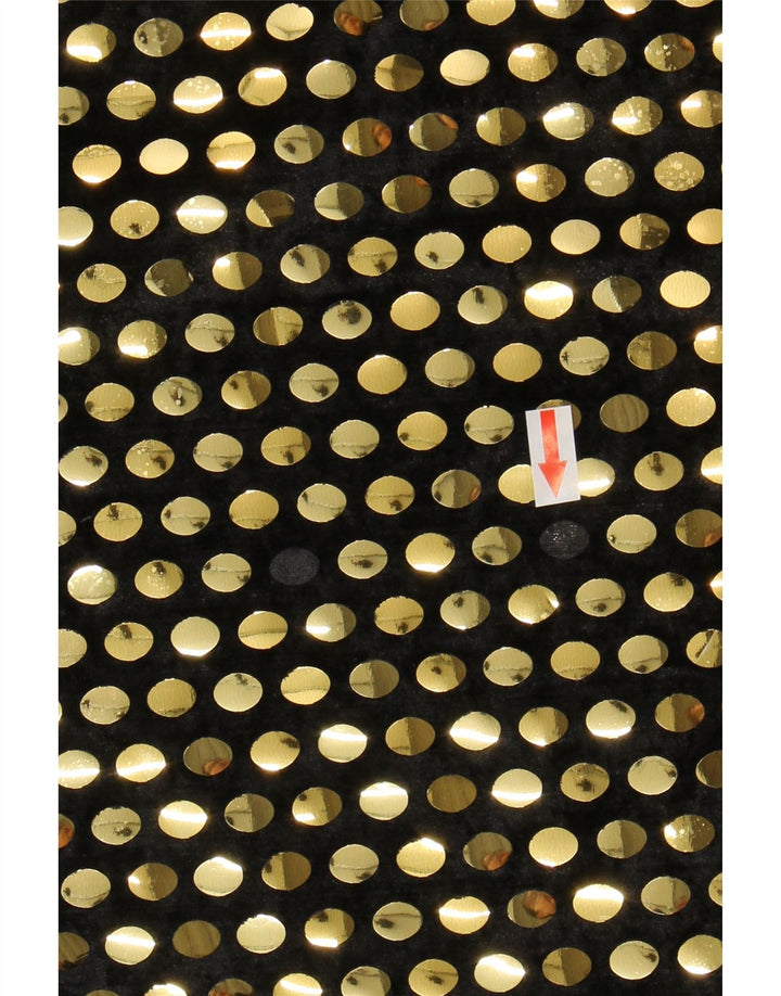 Vintage γυναικεία αμάνικη μπλούζα τοπ UK 10 Small Black Polyester