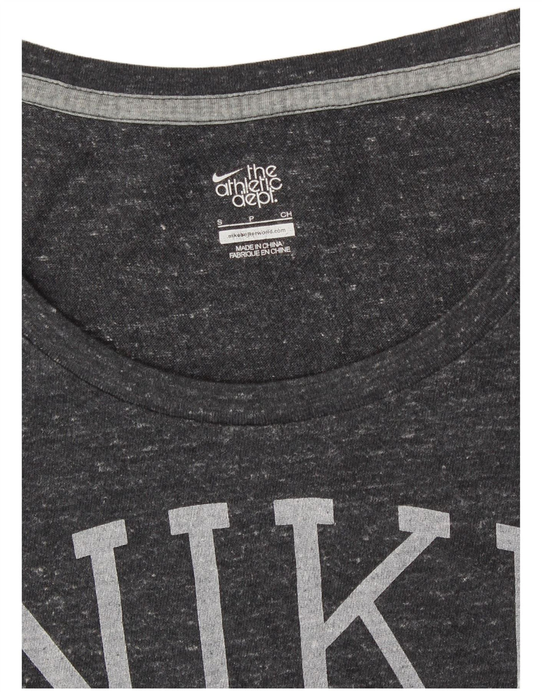 Γυναικείο γραφικό μπλουζάκι NIKE τοπ UK 10 Small Grey Flecked