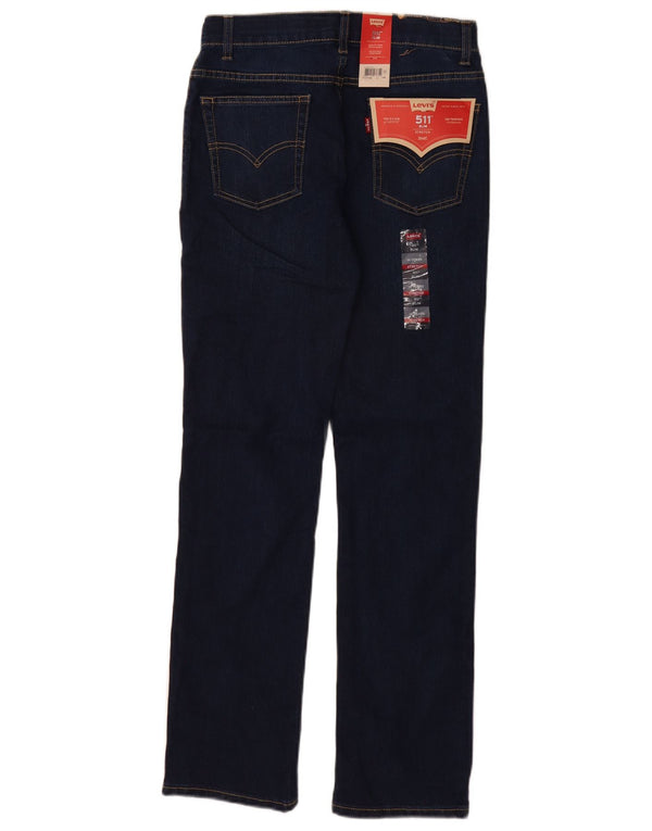 Levi's Boys 511 Slim Jeans 13-14 ετών W26 L30 Navy Blue Cotton