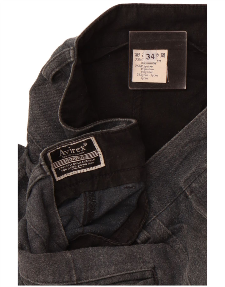 Ανδρικό ίσιο παντελόνι Chino AVIREX W34 L30 Γκρι βαμβακερό