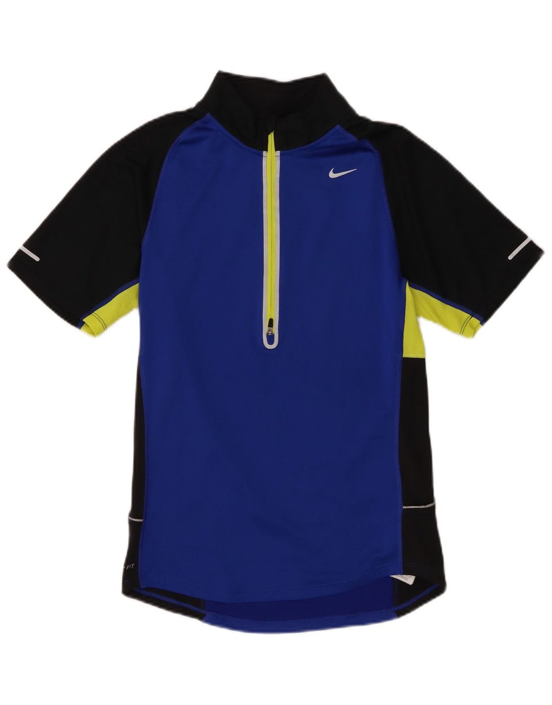 Ανδρικό μπλουζάκι Nike Dri Fit με φερμουάρ και μπλουζάκι από πολυεστέρα σε μικρό μπλε χρώμα