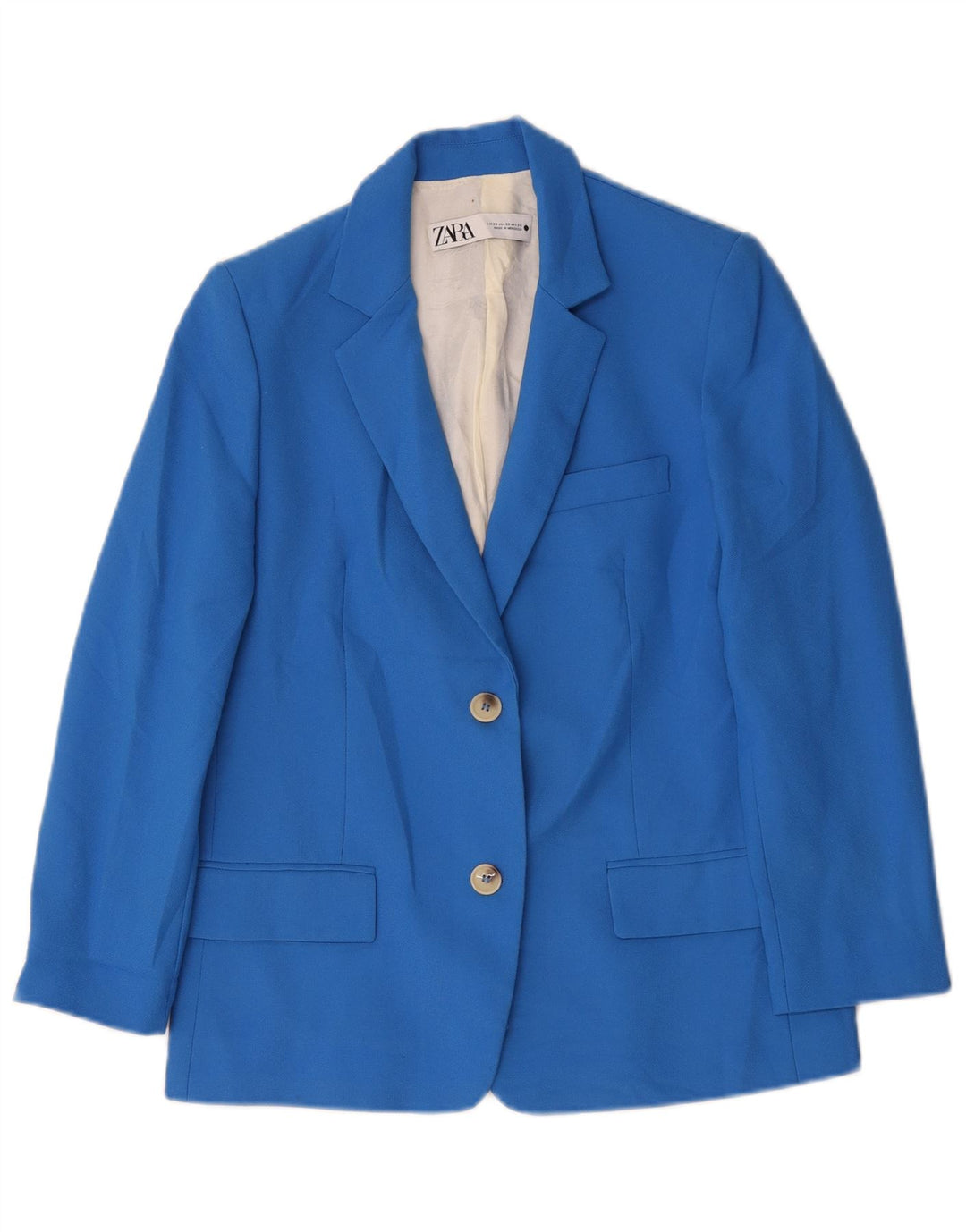 Zara Γυναικείο Μπλέιζερ Μπουφάν με 2 Κουμπιά UK 6 XS Μπλε
