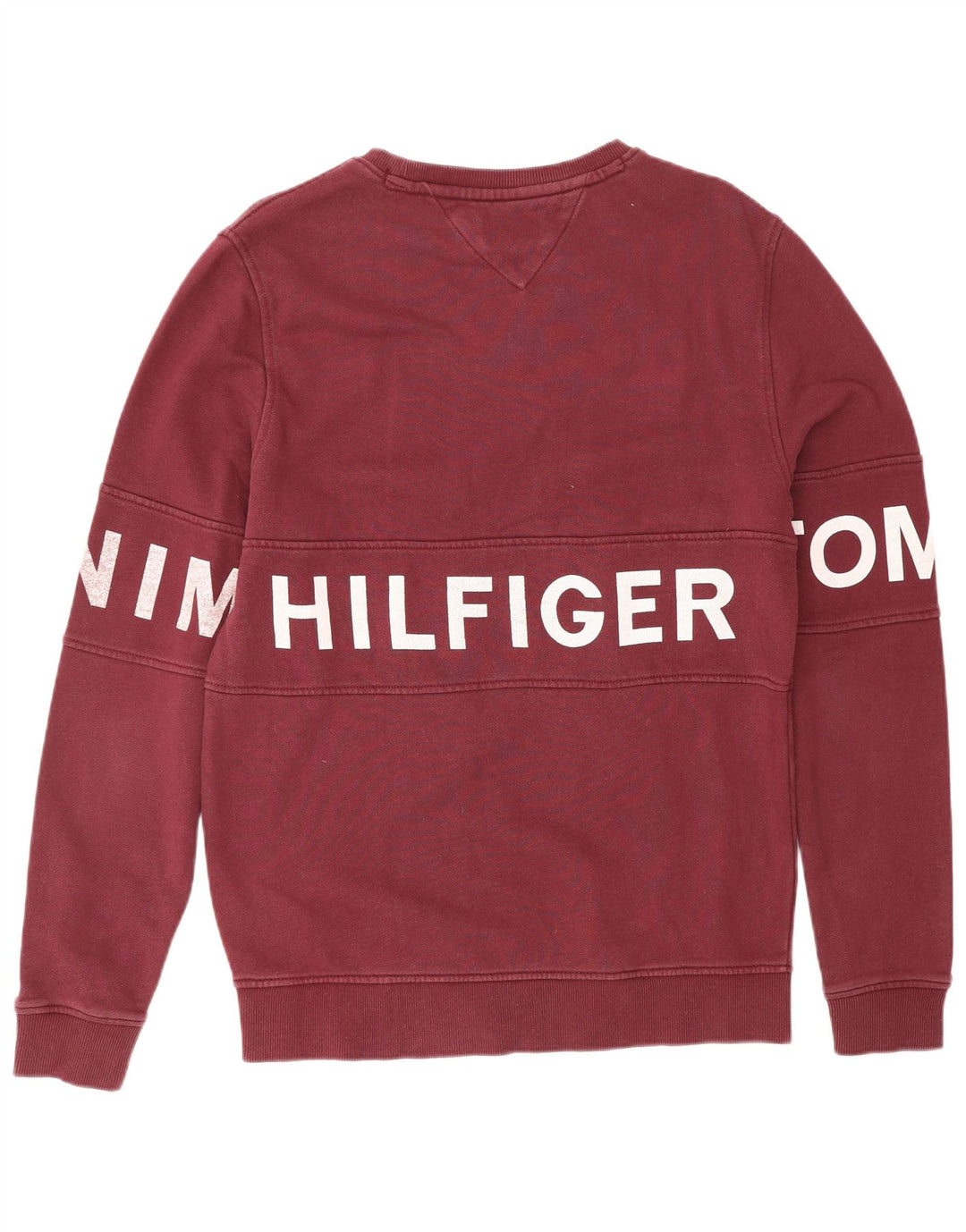Ανδρικό γραφικό φούτερ TOMMY HILFIGER, μεσαίο βαμβακερό μπορντό