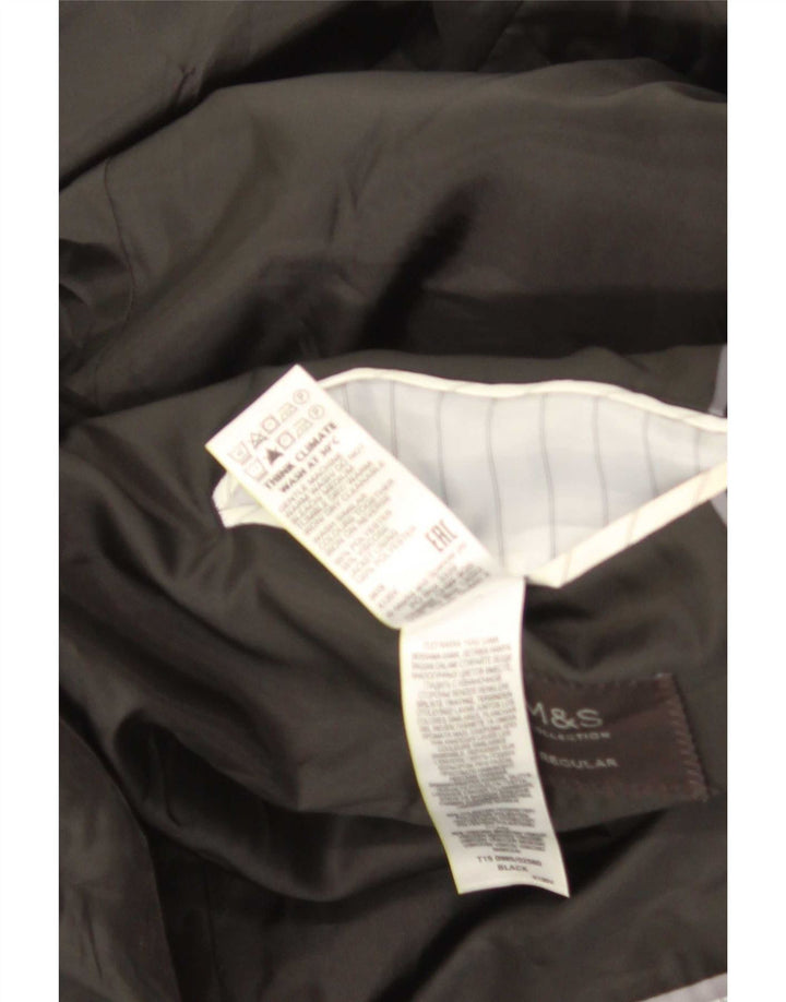 Marks & Spencer Ανδρικό σακάκι Blazer 2 κουμπιών UK 46 XL Μαύρο πολυεστέρα