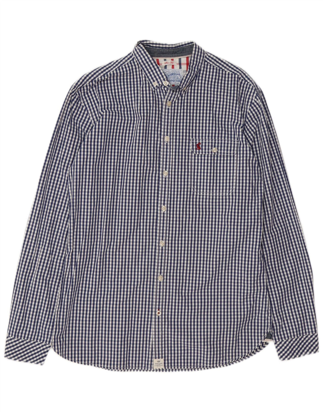 Ανδρικό πουκάμισο Joules Slim Fit Medium Navy Blue Gingham Cotton