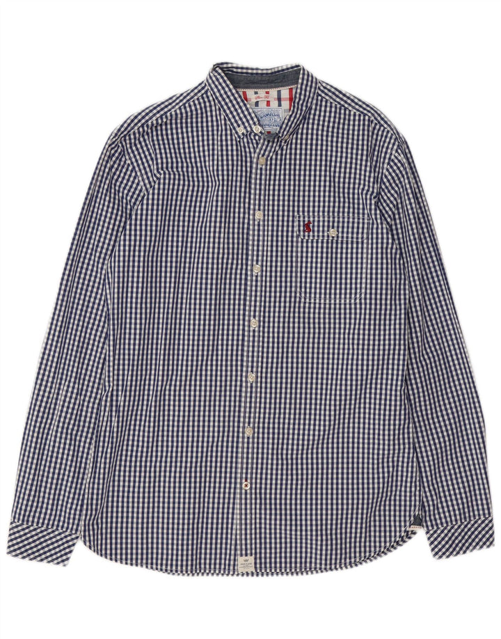 Ανδρικό πουκάμισο Joules Slim Fit Medium Navy Blue Gingham Cotton
