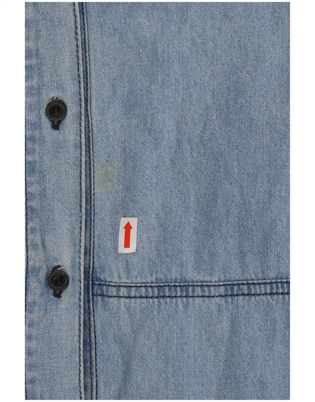 Ανδρικό κοντομάνικο τζιν πουκάμισο CARRERA 43/44 XL Μπλε βαμβακερό