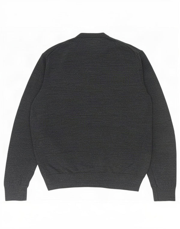 Marks & Spencer Ανδρικό πουλόβερ με λαιμόκοψη 2XL βαμβακερό γκρι