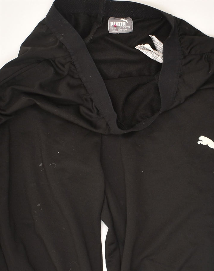 PUMA Womens Tracksuit Trousers Small Black Polyester | Vintage Puma | Thrift | Second-Hand Puma | Used Clothing | Messina Hembry 