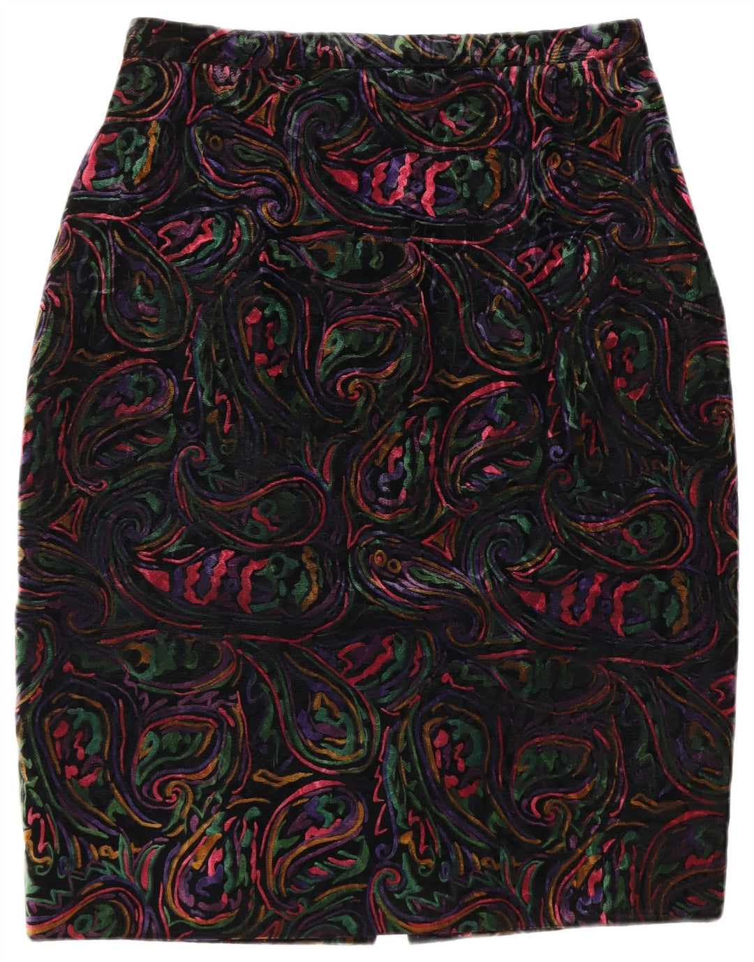 VINTAGE Γυναικείο Σετ Φούστας 2 τεμαχίων με 1 Κουμπί UK 12 Μεσαίο W32 Πολύχρωμο