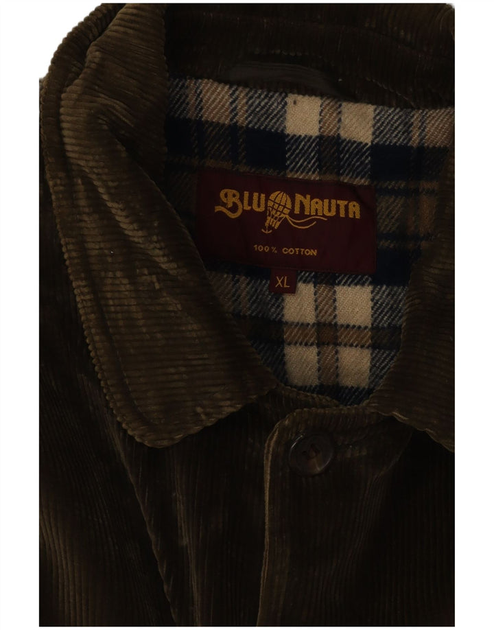 Blu Nauta Ανδρικό Κοτλέ Μπουφάν UK 42 XL Καφέ Βαμβακερό