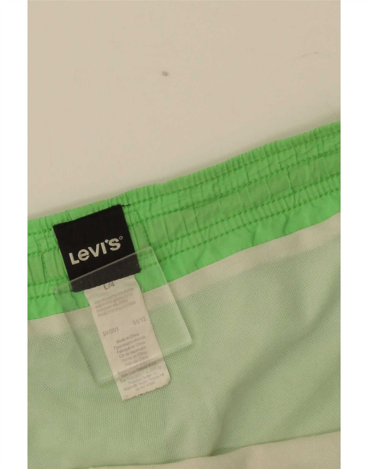 Ανδρικό γραφικό σορτς κολύμβησης Levi's μεγάλο πράσινο πολυεστέρα