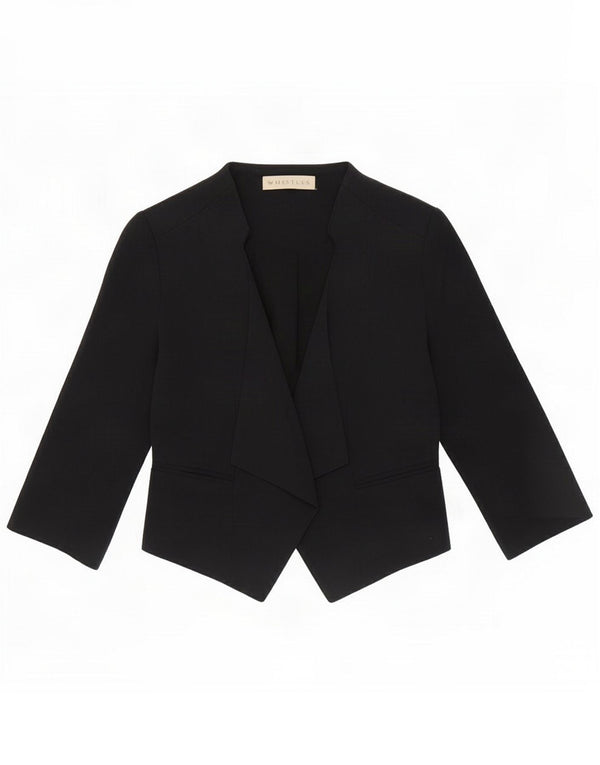 Whistles Γυναικείο μπουφάν Bolero με ανοιχτό μανίκι 3/4 UK 10 Small Black Viscose