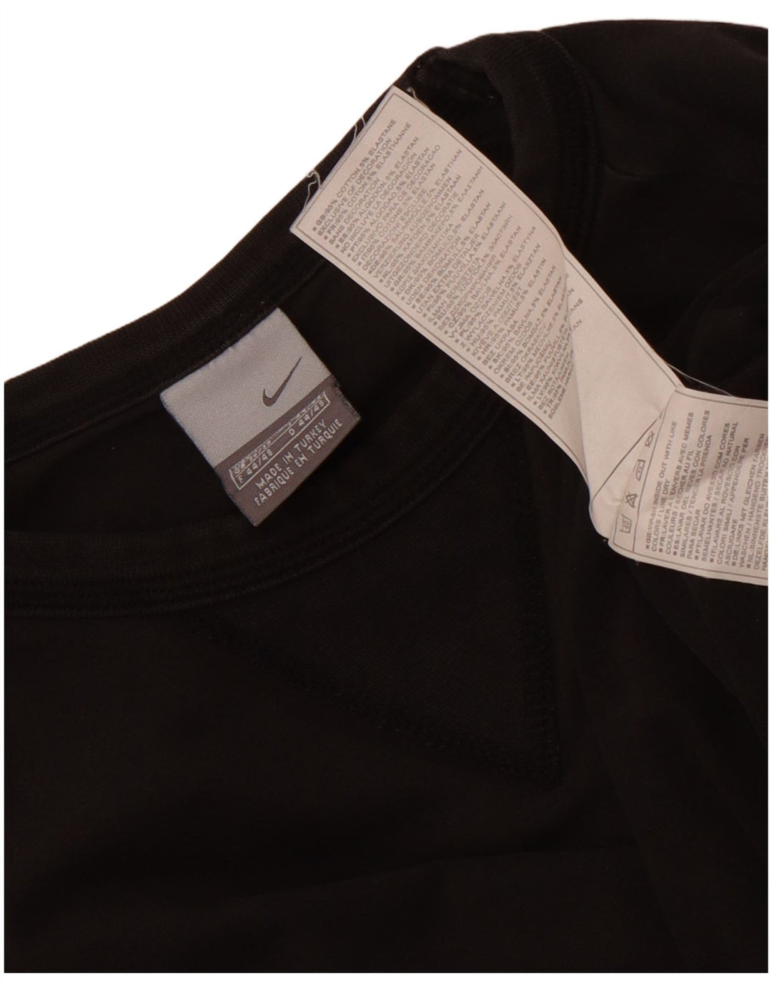 Ανδρικό τοπ Nike μακρυμάνικο UK 36/38 Μικρό μαύρο βαμβακερό