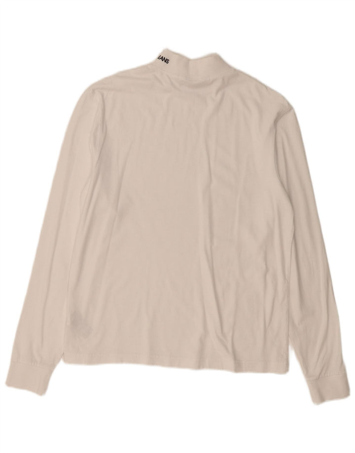 CALVIN KLEIN JEANS Ανδρικό μακρυμάνικο μπλουζάκι μικρό λευκό βαμβακερό