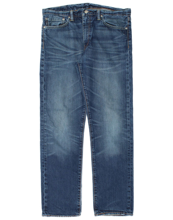 Levi's Mens 504 Straight Jeans W34 L32 Μπλε Βαμβακερό
