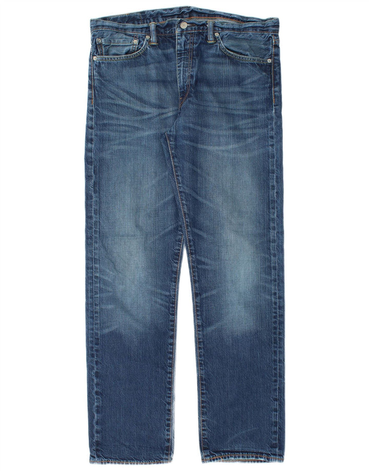 Levi's Mens 504 Straight Jeans W34 L32 Μπλε Βαμβακερό