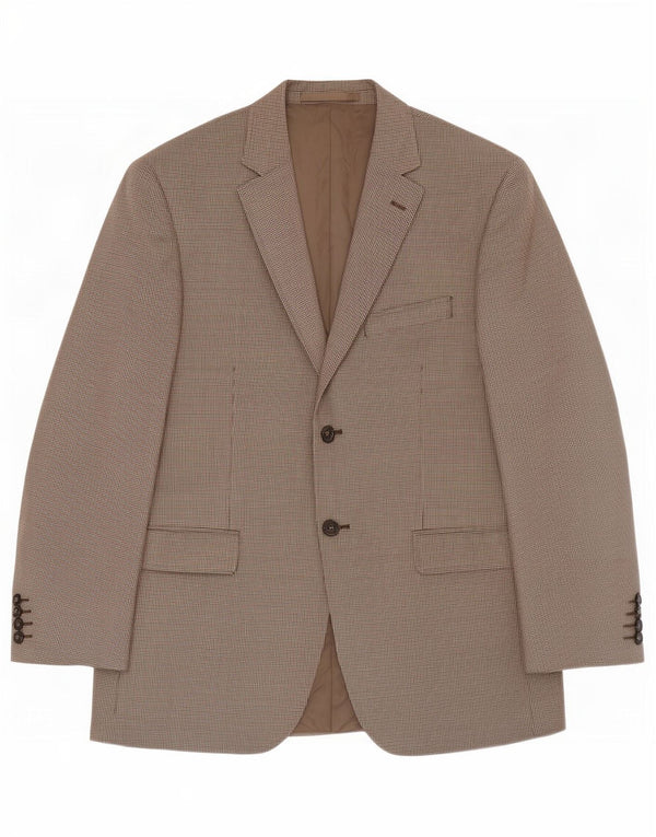 Marks & Spencer Ανδρικό σακάκι 2 κουμπιών UK 38 Medium Beige Houndstooth