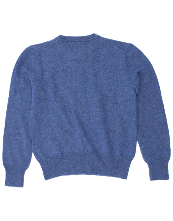 Polo Ralph Lauren Boys Crew Neck Jumper πουλόβερ 7-8 ετών Small Blue Wool