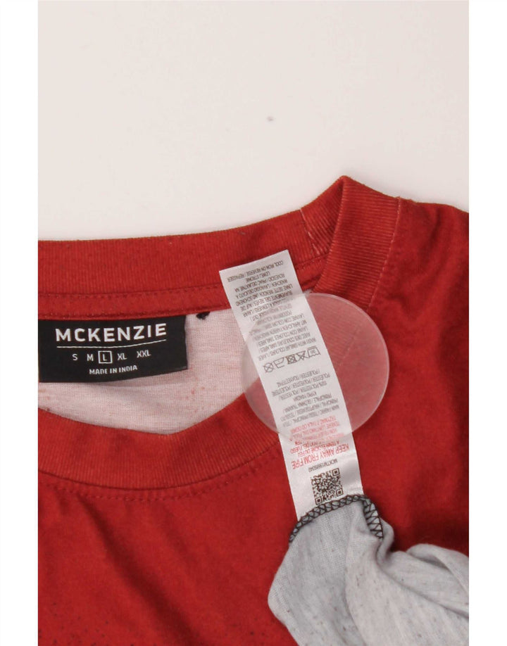 Ανδρικό T-Shirt Mckenzie Top Large Red Tie Dye Polyester
