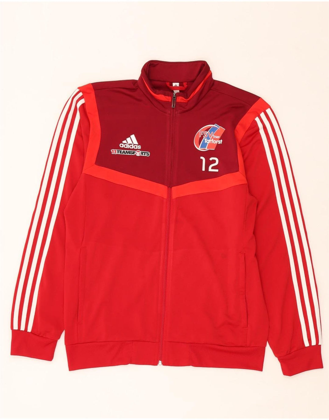 Adidas Ανδρική φόρμα FSV Trier-Tarforst γραφική φόρμα πάνω σακάκι μεσαίο κόκκινο