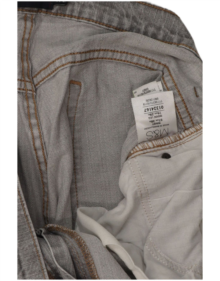Ανδρικό τζιν Marks & Spencer Blue Harbor Straight W38 L29 Γκρι βαμβακερό