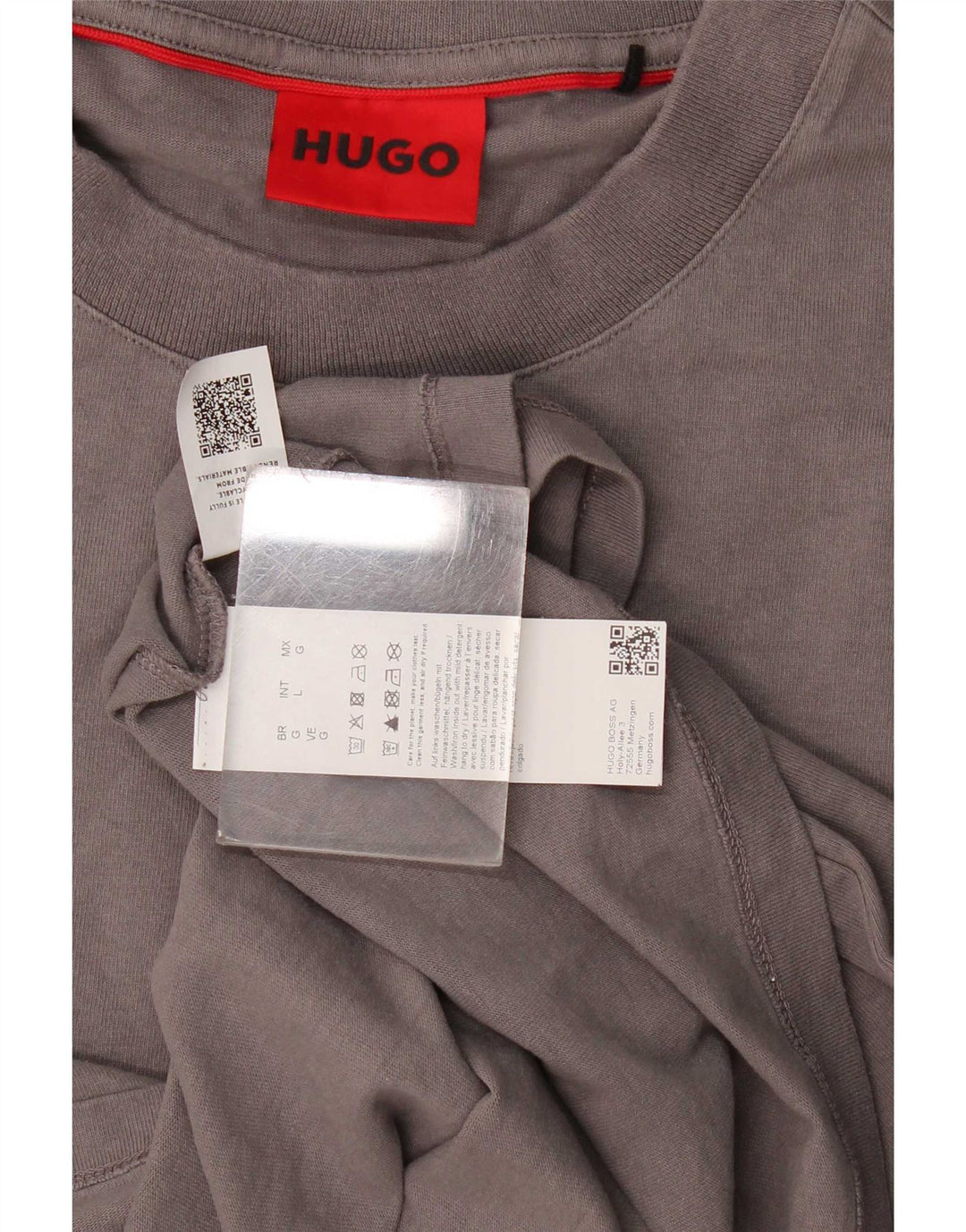 Ανδρικό T-Shirt Hugo Boss Top μεγάλο γκρι βαμβακερό