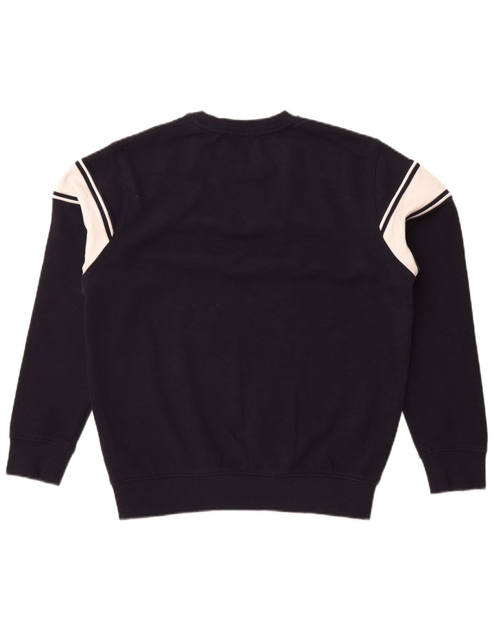 Ανδρικό γραφικό φούτερ Guess Small Navy Blue Colourblock Βαμβακερό